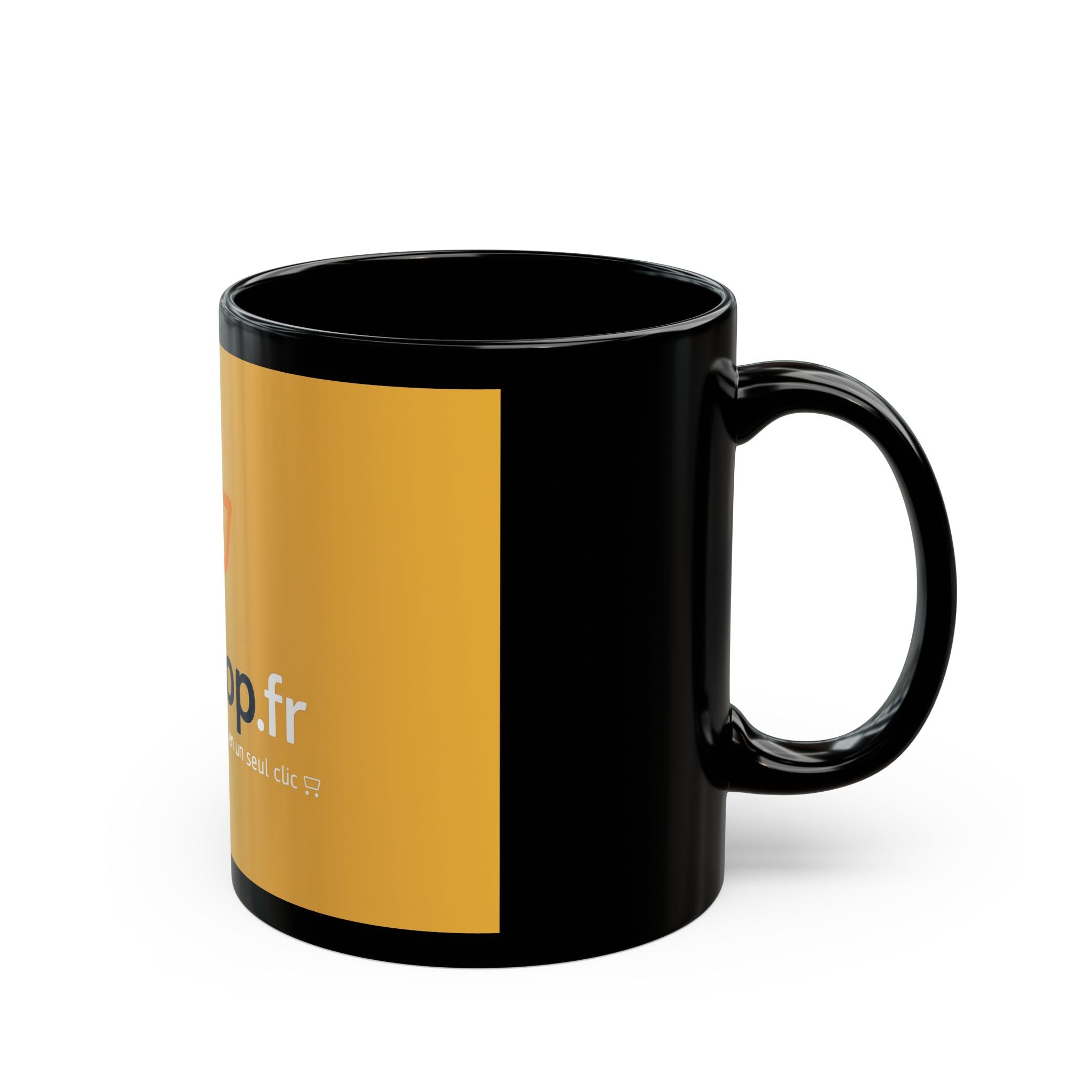Mug Noir Personnalisable – Finition Brillante & Sublimation