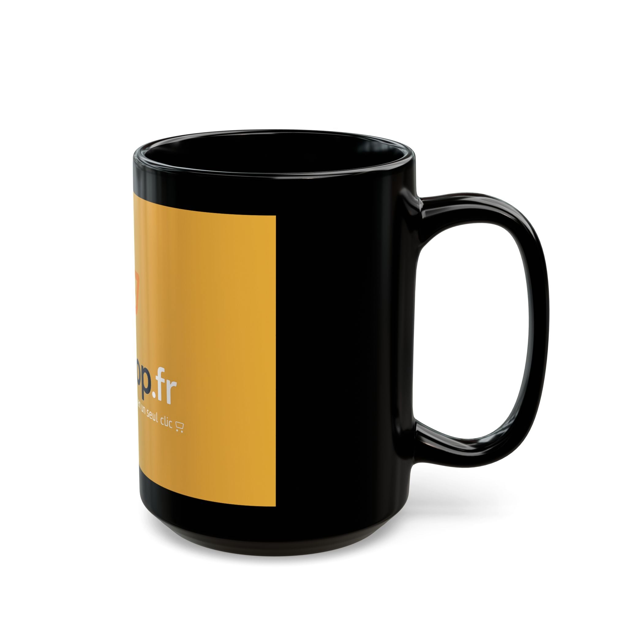 Mug Noir Personnalisable – Finition Brillante & Sublimation