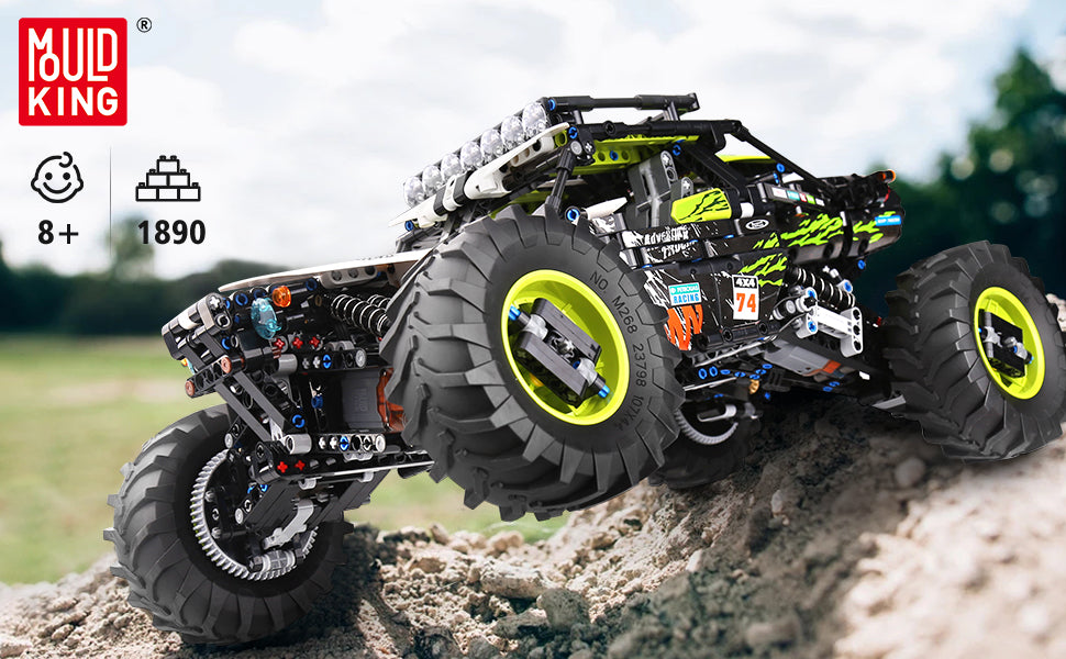 MK18002 – Voiture RC Tout-Terrain à Chenilles | 1890 Pièces & 5 Moteurs | STEM