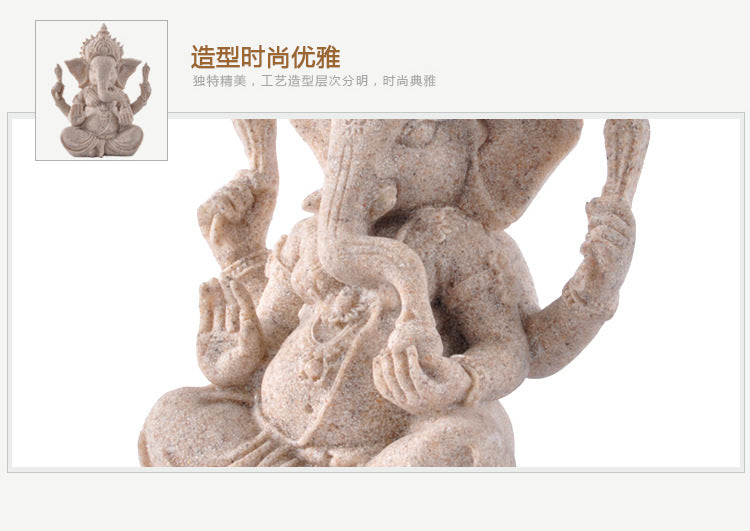 Statue de Ganesh – Sculpture Artisanale en Résine (9 cm)