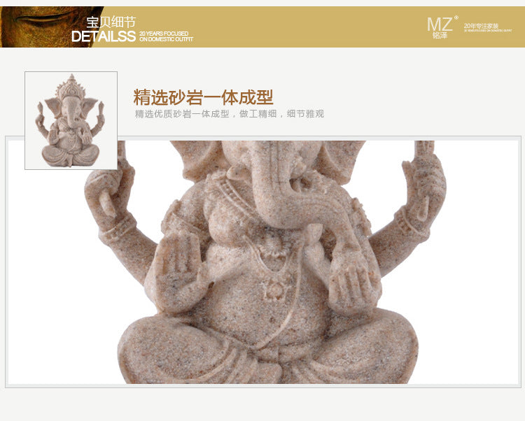 Statue de Ganesh – Sculpture Artisanale en Résine (9 cm)