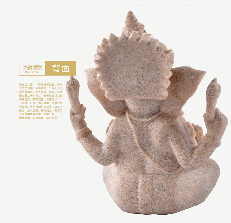 Statue de Ganesh – Sculpture Artisanale en Résine (9 cm)