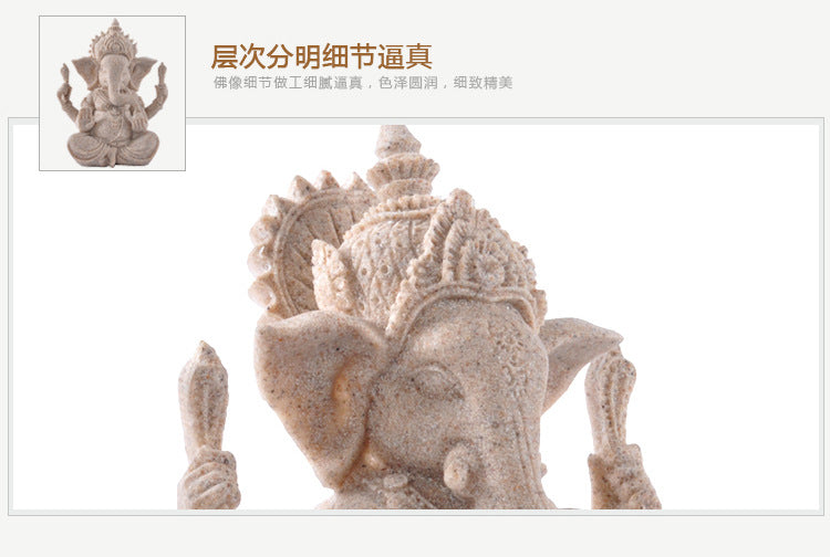 Statue de Ganesh – Sculpture Artisanale en Résine (9 cm)