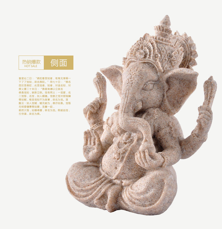 Statue de Ganesh – Sculpture Artisanale en Résine (9 cm)