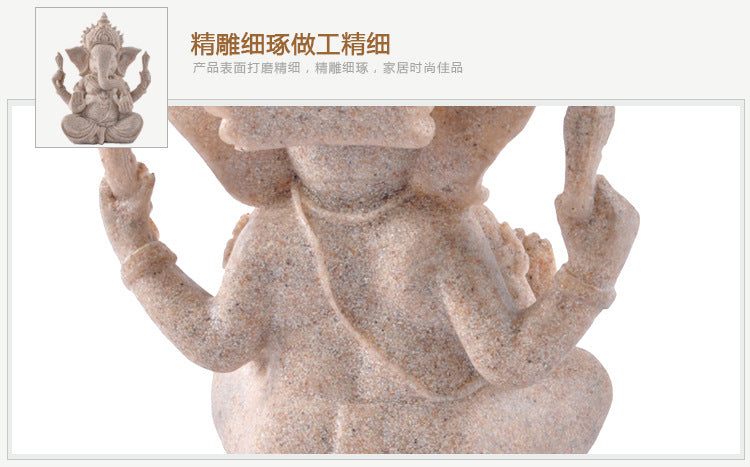 Statue de Ganesh – Sculpture Artisanale en Résine (9 cm)