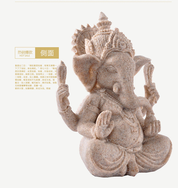 Statue de Ganesh – Sculpture Artisanale en Résine (9 cm)