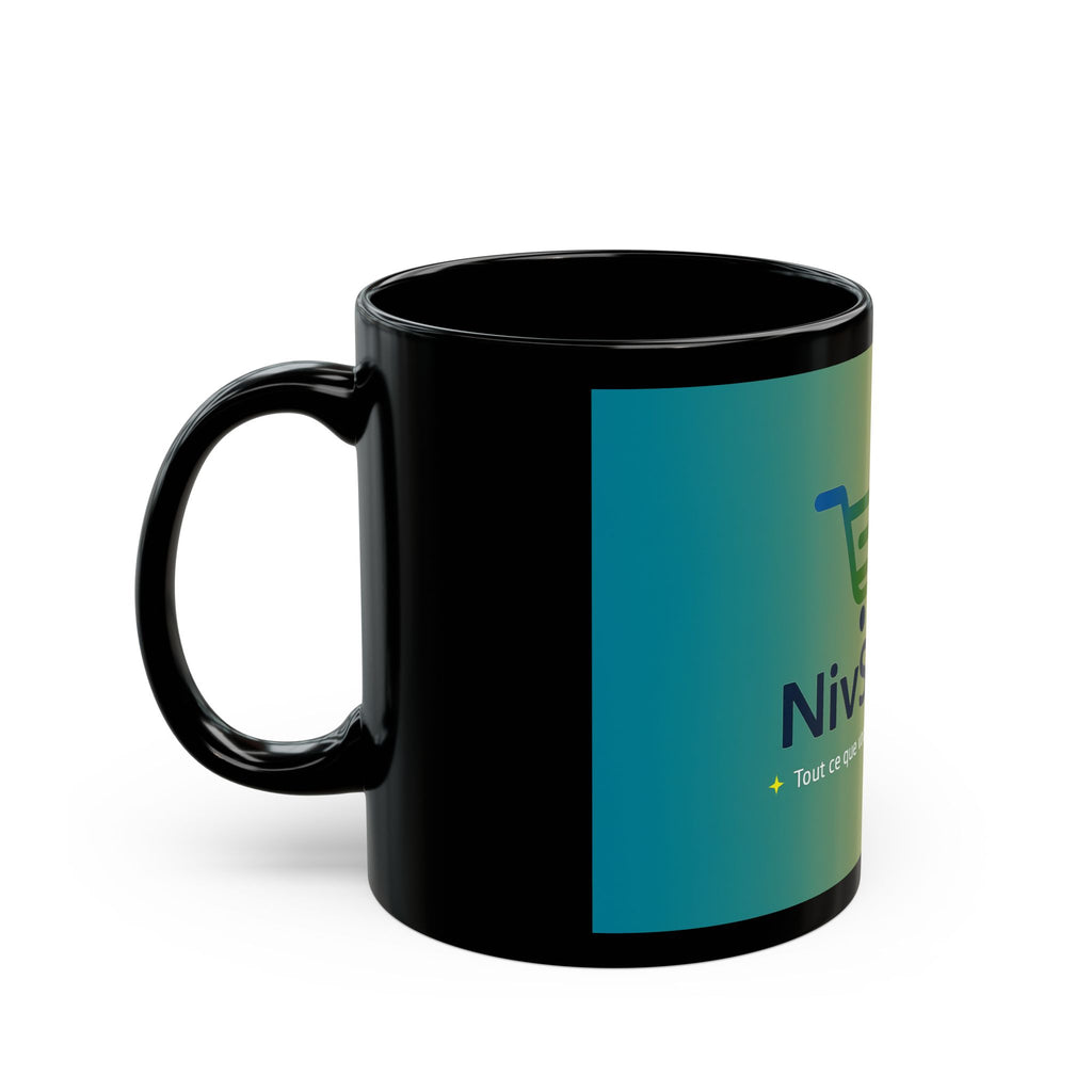 Mug Noir Personnalisable – Finition Brillante & Sublimation