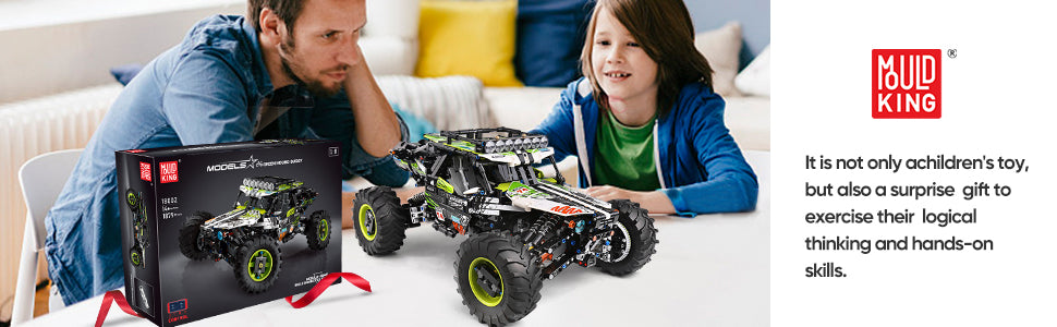 MK18002 – Voiture RC Tout-Terrain à Chenilles | 1890 Pièces & 5 Moteurs | STEM