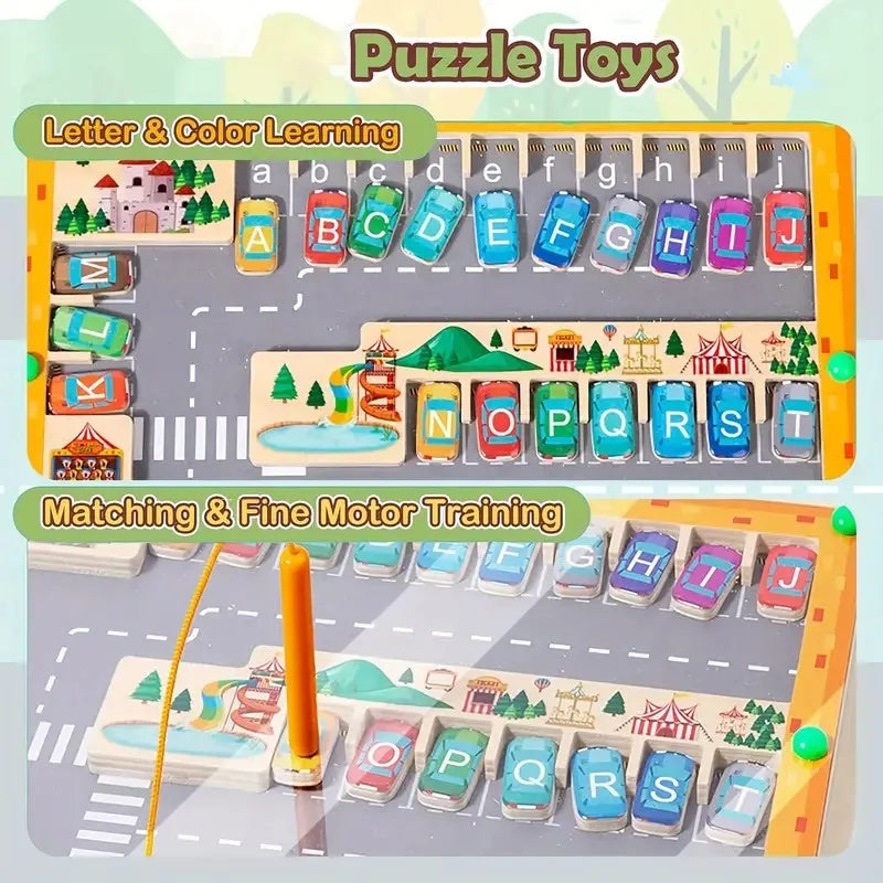 Labyrinthe Magnétique Montessori – Couleurs & Chiffres | Jouet en Bois Motricité Fine (3–5 ans)