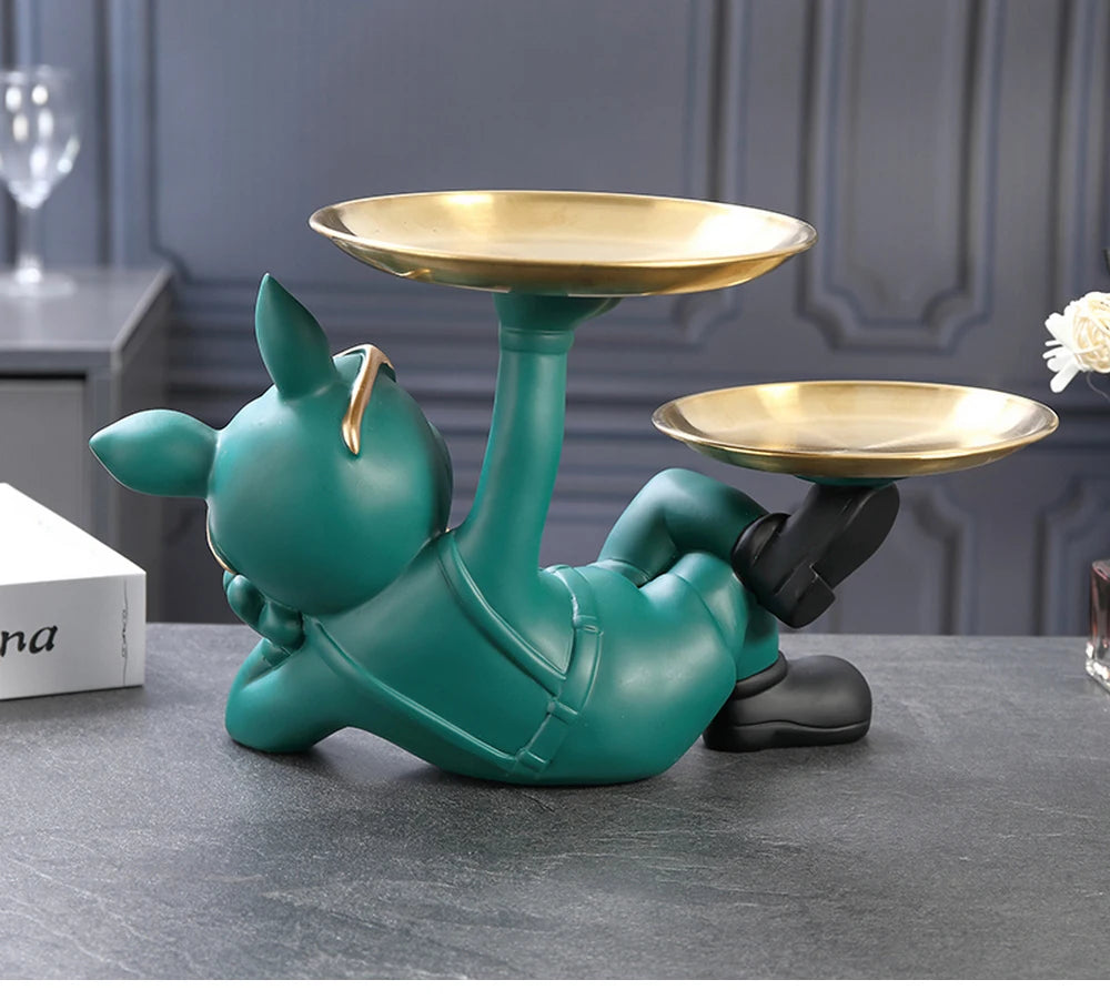 Figurine Bouledogue Design – Sculpture Décorative en Résine Moderne