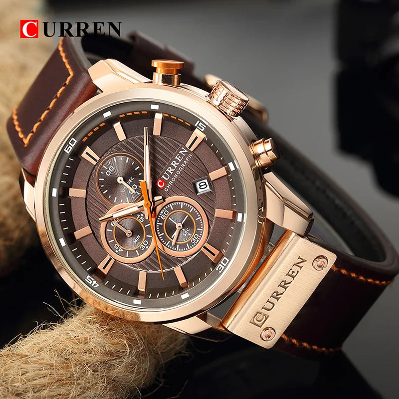 Montre Homme CURREN – Chronographe Sport & Bracelet Cuir