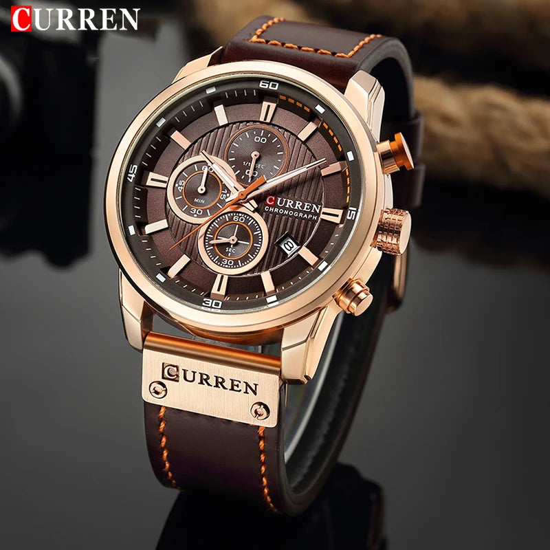 Montre Homme CURREN – Chronographe Sport & Bracelet Cuir