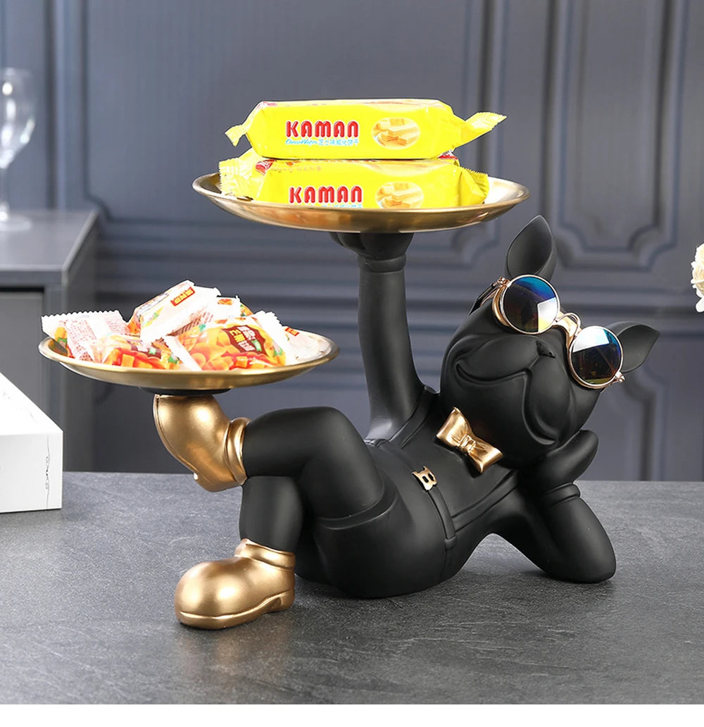 Figurine Bouledogue Design – Sculpture Décorative en Résine Moderne