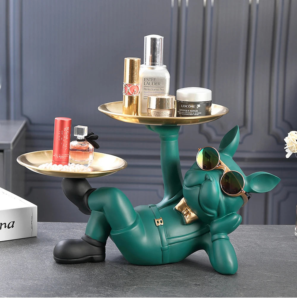 Figurine Bouledogue Design – Sculpture Décorative en Résine Moderne
