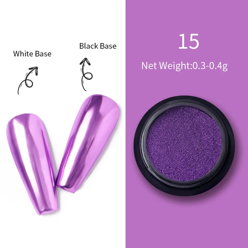 Poudre effet miroir – Nail Art Chromé Professionnel