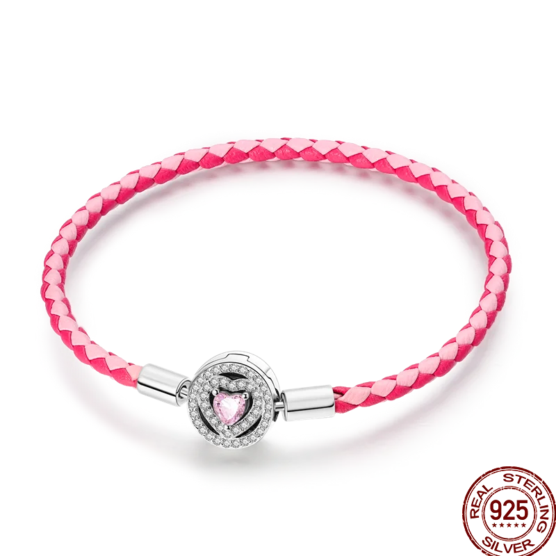 Bracelet en Argent 925 – Cœur Pavé Zircone & Infinity – 17 à 20 cm