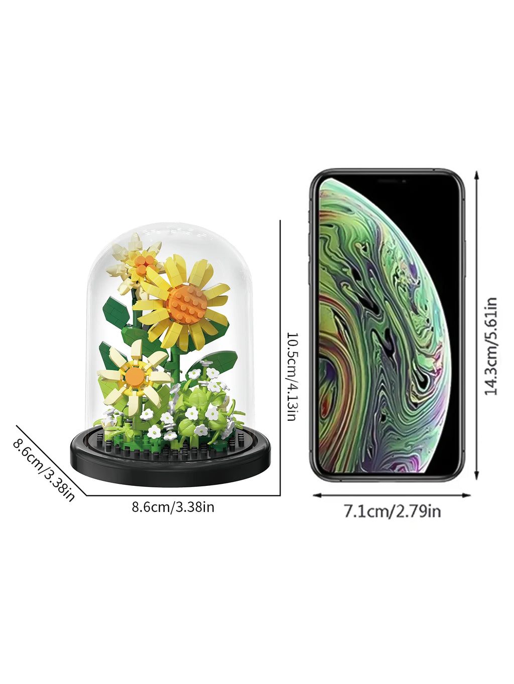 Bouquet de Fleurs en Blocs de Construction – Jouet DIY Créatif & Décoratif