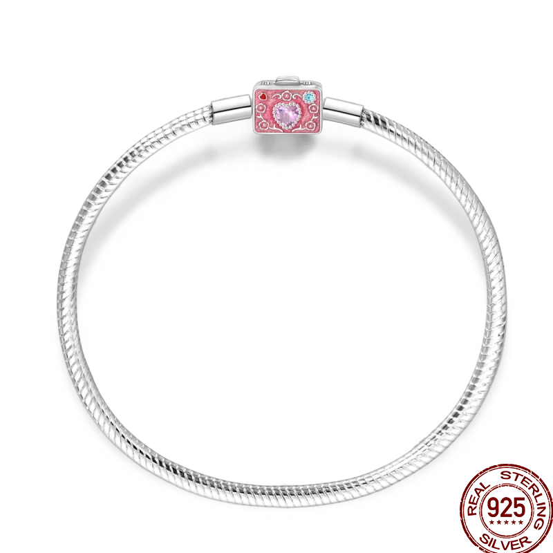 Bracelet en Argent 925 – Cœur Pavé Zircone & Infinity – 17 à 20 cm