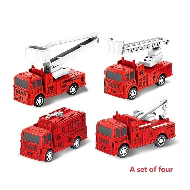 Set 6PCS Mini Voitures Inertielles – Véhicules de Construction & Dessin Animé