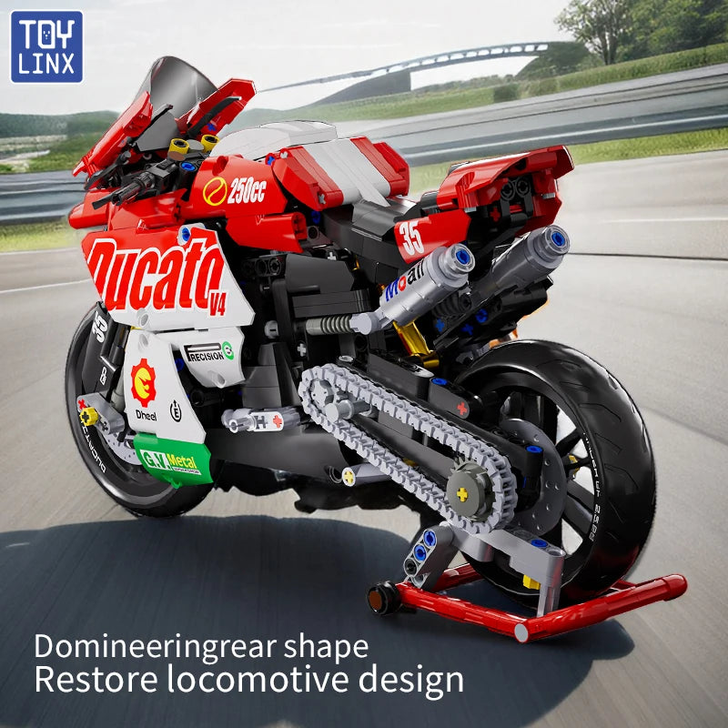 Moto de Collection ToylinX – Kit de Construction Technique 883 Pièces (Modèle 88800)