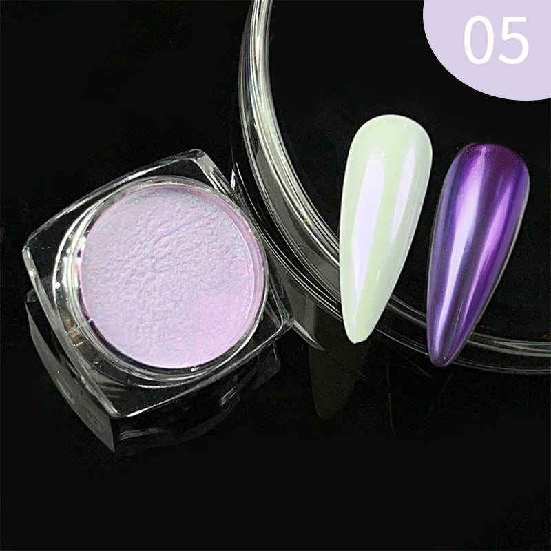 Poudre effet miroir – Nail Art Chromé Professionnel
