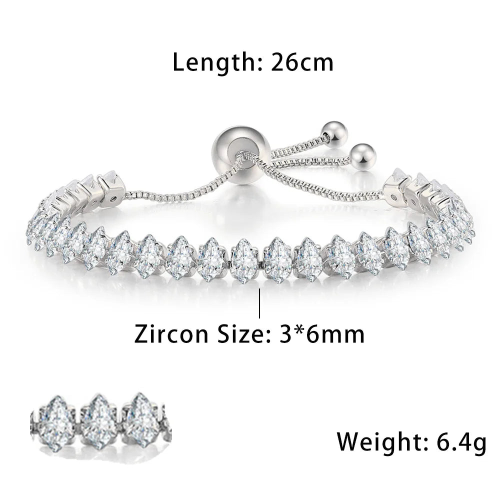 Bracelet Tennis Diamant – Zircone AAA+ Éclat Ultra-Brillant (Plusieurs Tailles)