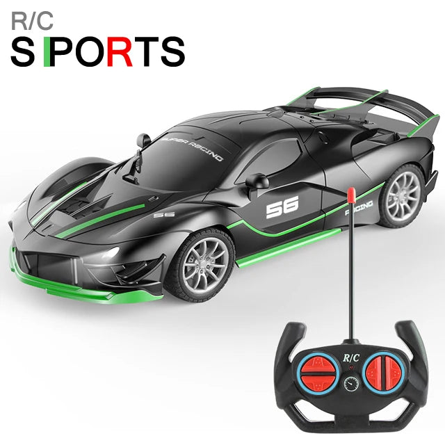 RC Car 2.4G 4CH Remote Control 1:18 With Led Light Sports Cars High Speed Radio Drift Vehicle Racing Boys Girls Toy For Children
