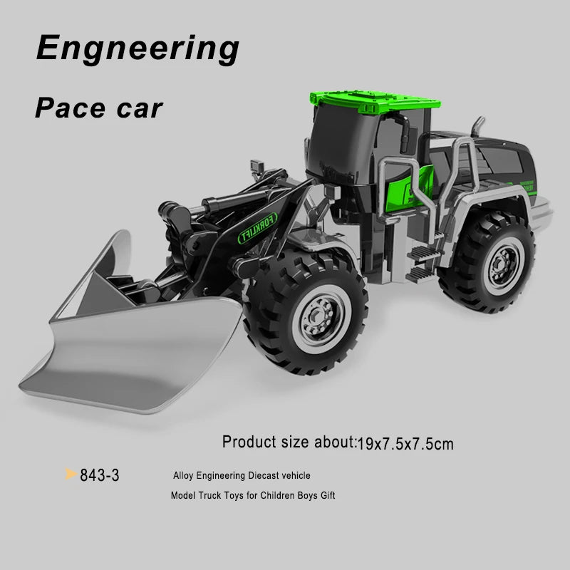 Véhicules de Chantier Moulés Sous Pression – 1:55 (10 Styles)