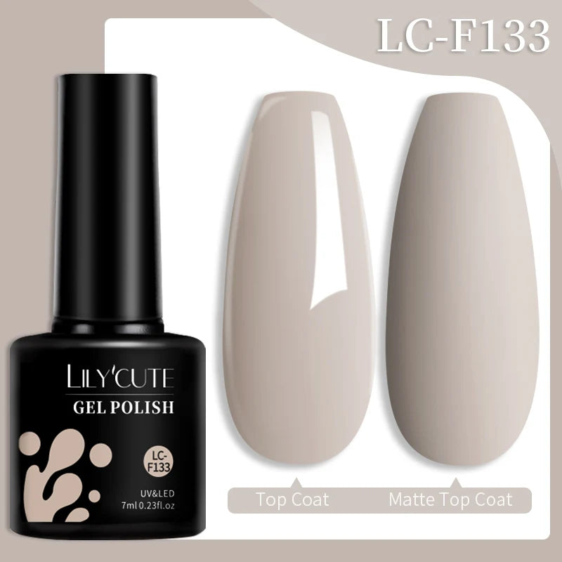 Vernis Gel LILYCUTE 7ml – Brun Foncé Collection Automne/Hiver – Brillance & Élégance Longue Tenue