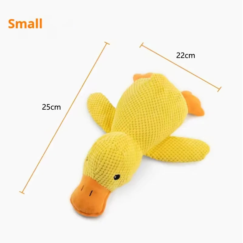 Peluche canard à câliner pour chien — jouet anti-ennui