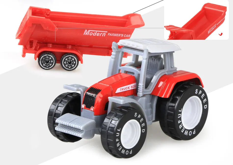 Mini Tracteur Agricole en Alliage – Modèle 1:64 pour Enfants