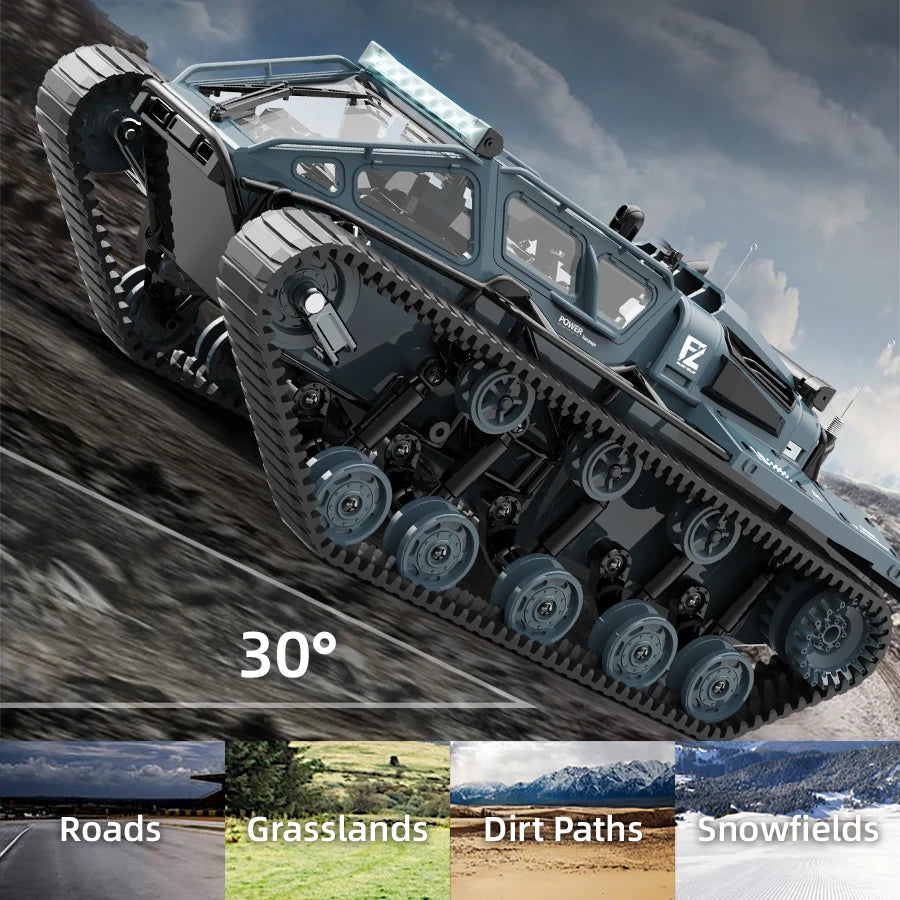 Tank RC C8812 sur Chenilles – Simulation Réaliste & Lumières LED