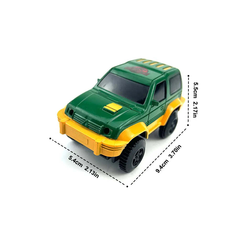 Piste de Course Dinosaure Flexible – Voiture Flash / Sans Lumière – Jouet Éducatif Enfants