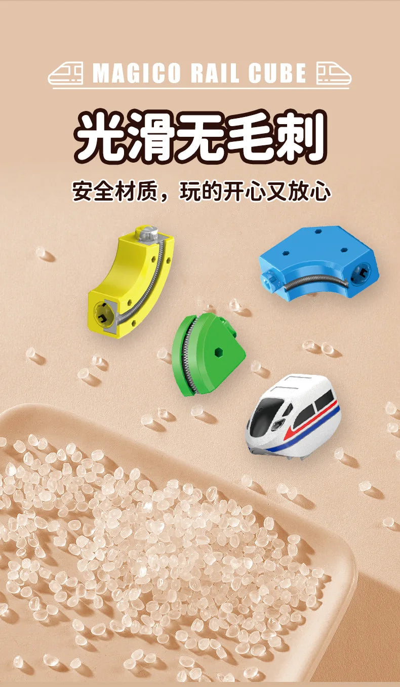 Ensemble de Rails Magnétiques Anti-Gravité – Jouet Construction STEM (51 à 118 pièces)