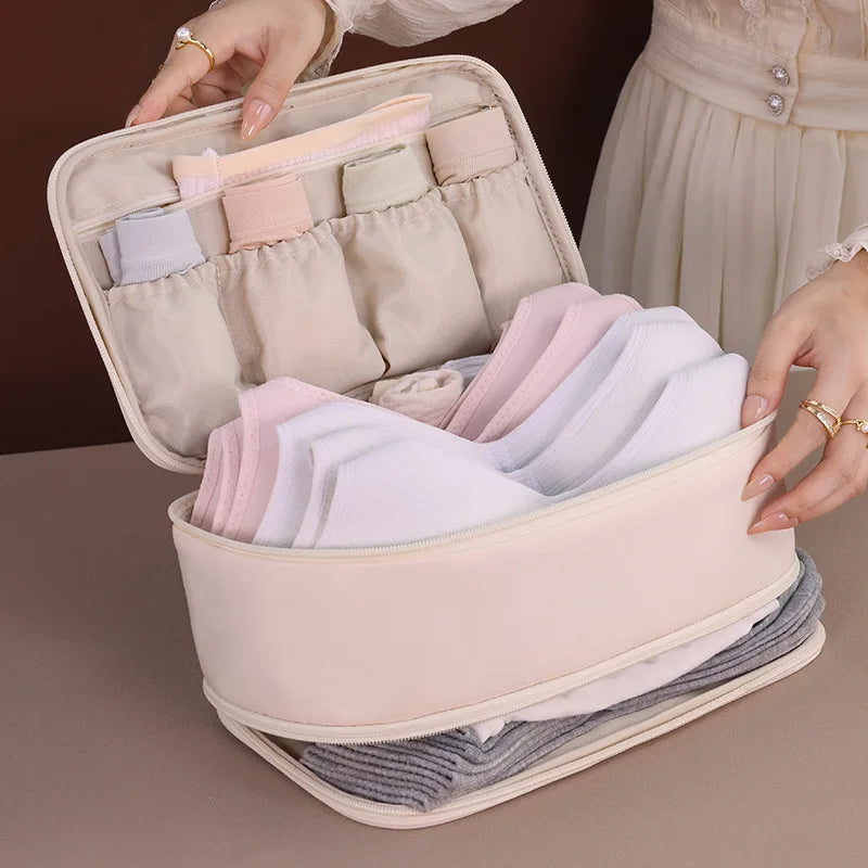 Sac de Rangement pour Sous-vêtements de Voyage – Double Couche & Imperméable