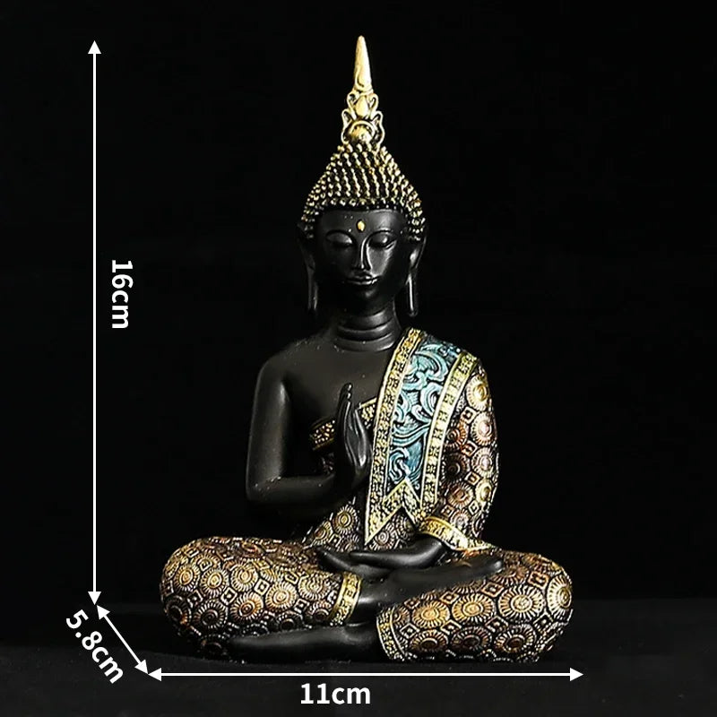 Grande Statue de Bouddha en Résine Verte – Sculpture Artisanale Thaïlandaise