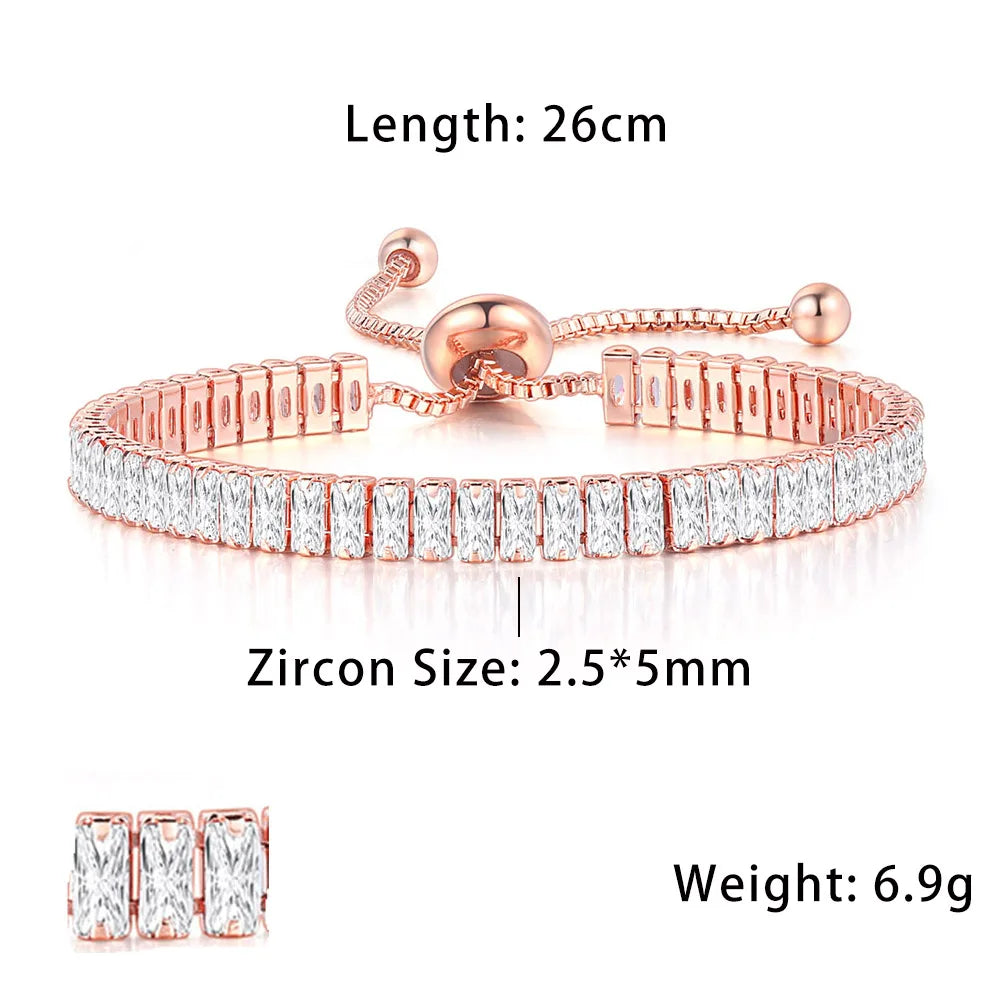 Bracelet Tennis Diamant – Zircone AAA+ Éclat Ultra-Brillant (Plusieurs Tailles)