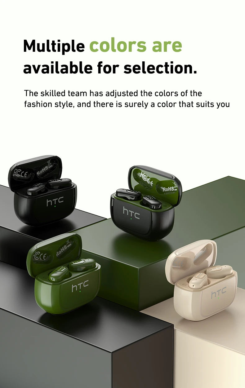 HTC NE51 – Écouteurs Bluetooth TWS Traducteur AI Ultra-Légers