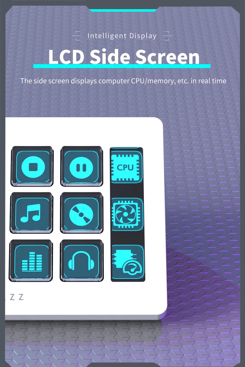 AJAZZ AKP153E – Console Macro 15 Touches avec Écran LCD