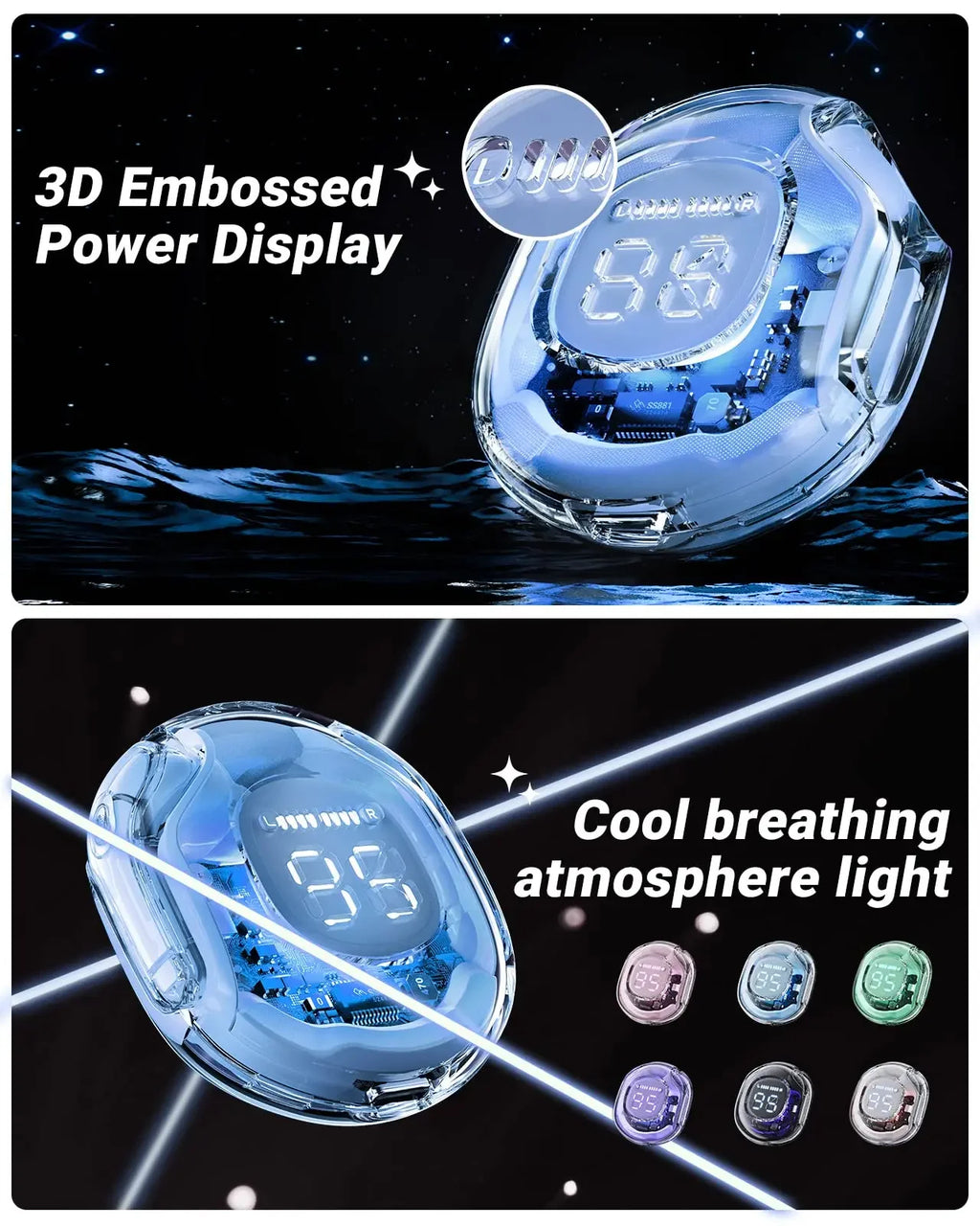 Écouteurs Bluetooth 5.3 T8 PRO Max 🎧 – Son HD, Réduction de Bruit & Boîtier LED