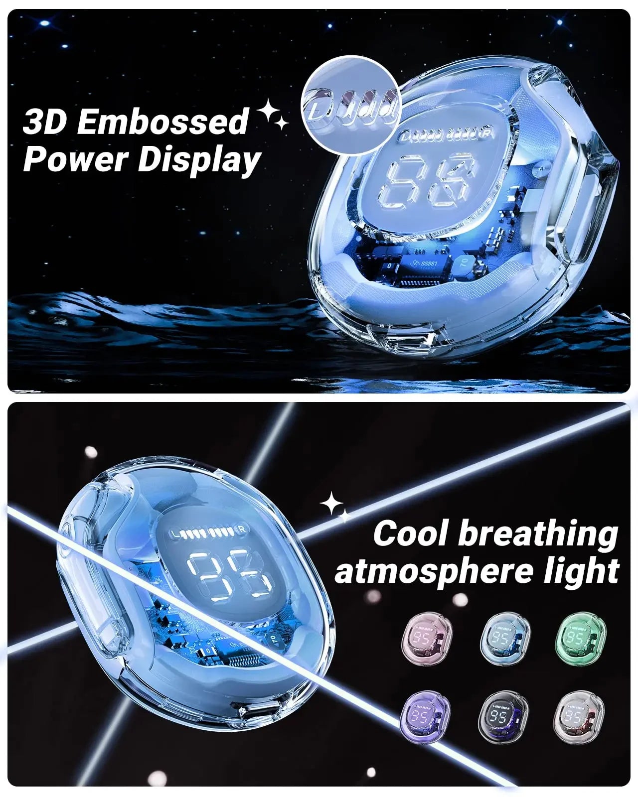 Écouteurs Bluetooth 5.3 T8 PRO Max 🎧 – Son HD, Réduction de Bruit & Boîtier LED