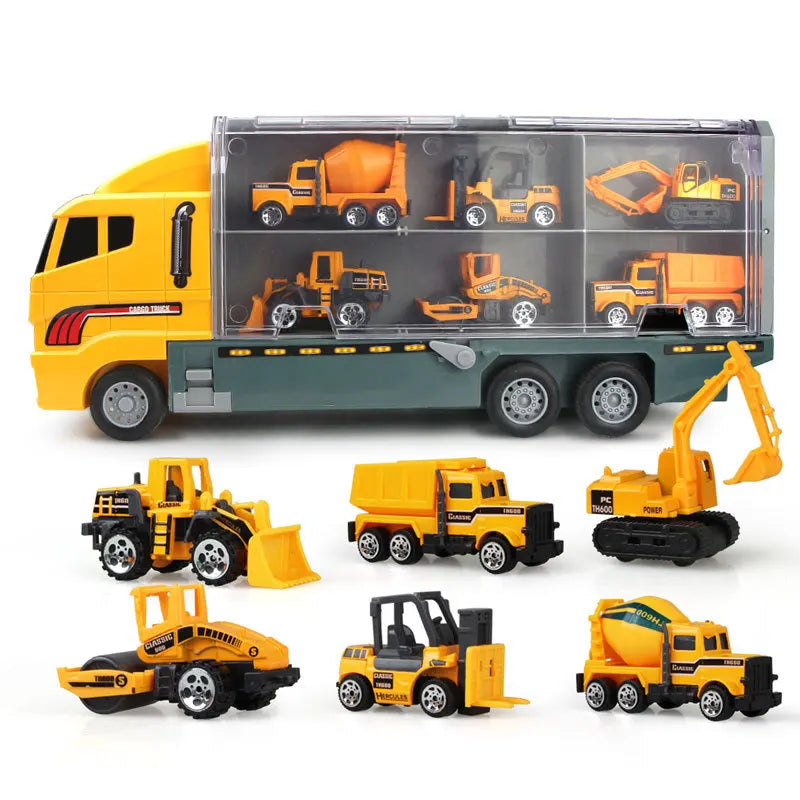 Jouets de Construction 10-en-1 – Camion Transporteur & Mini Véhicules