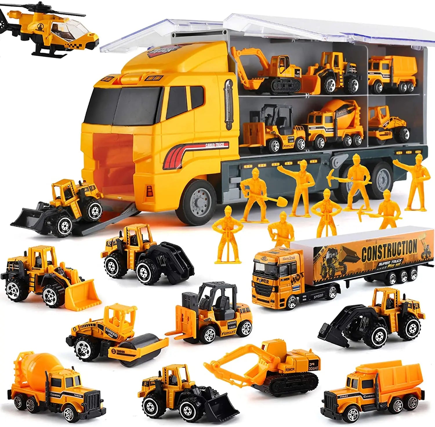 Jouets de Construction 10-en-1 – Camion Transporteur & Mini Véhicules