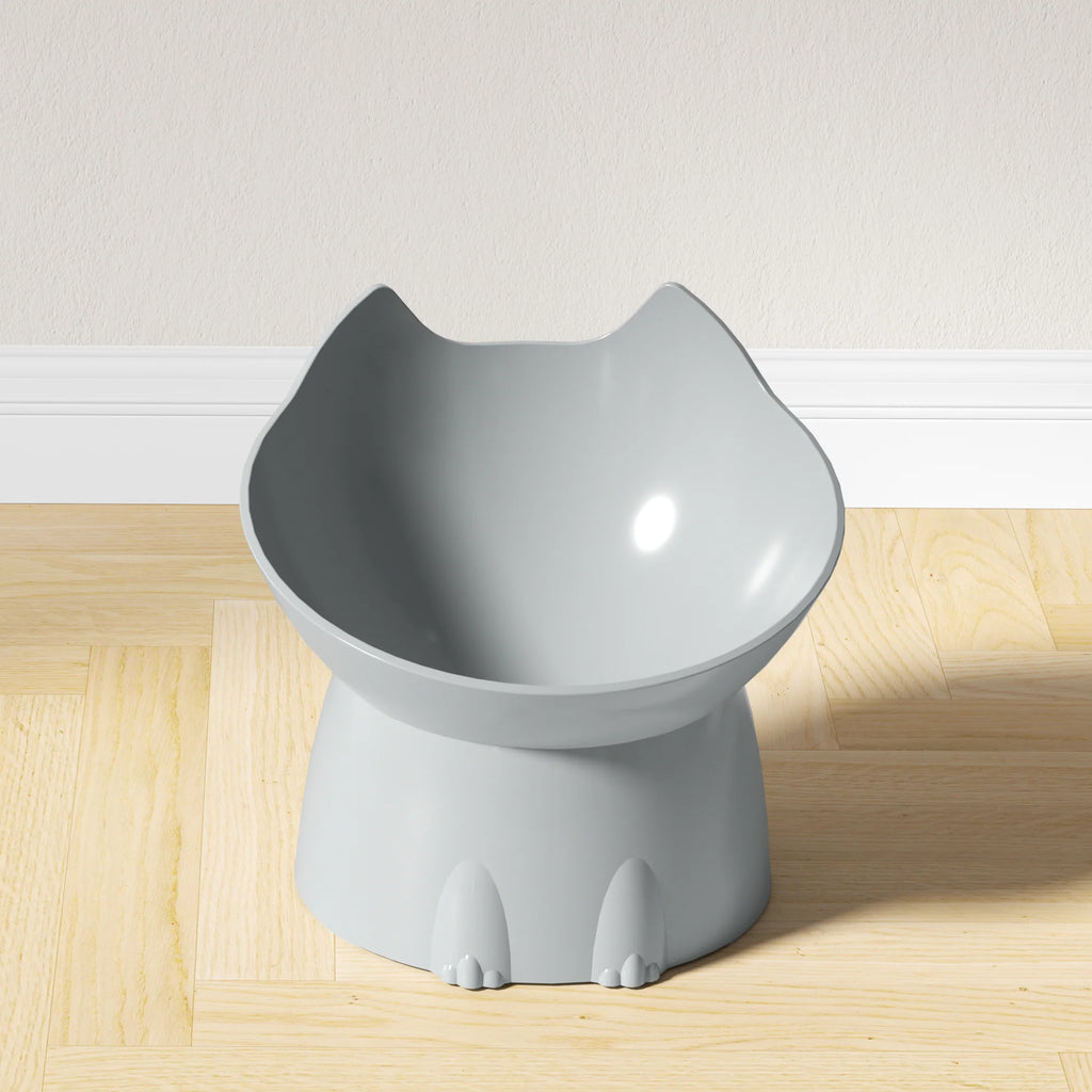 Gamelle surélevée inclinée pour chat — anti-renversement, confort cervical