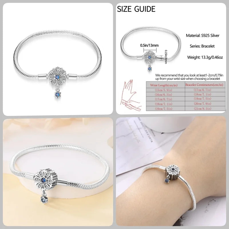 Bracelet en Argent 925 – Cœur Pavé Zircone & Infinity – 17 à 20 cm