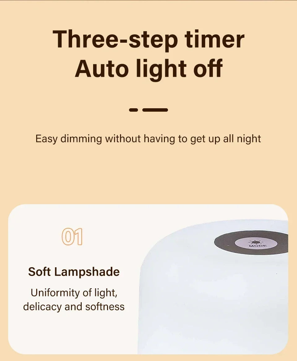 Veilleuse LED Rechargeable avec Télécommande – Tactile, RVB, Intensité Variable