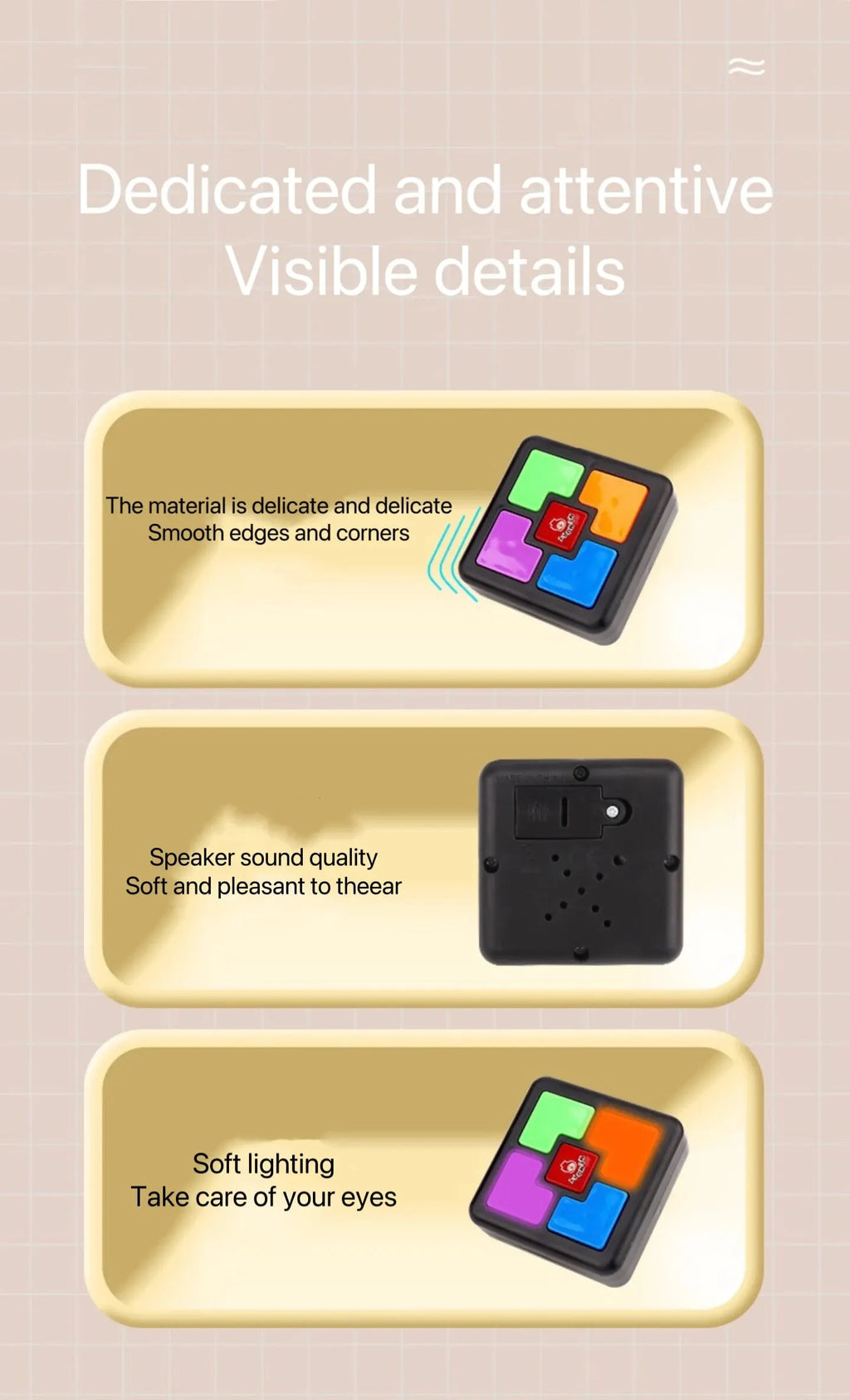 Square Memory Training – Machine de Jeu Flash Portative