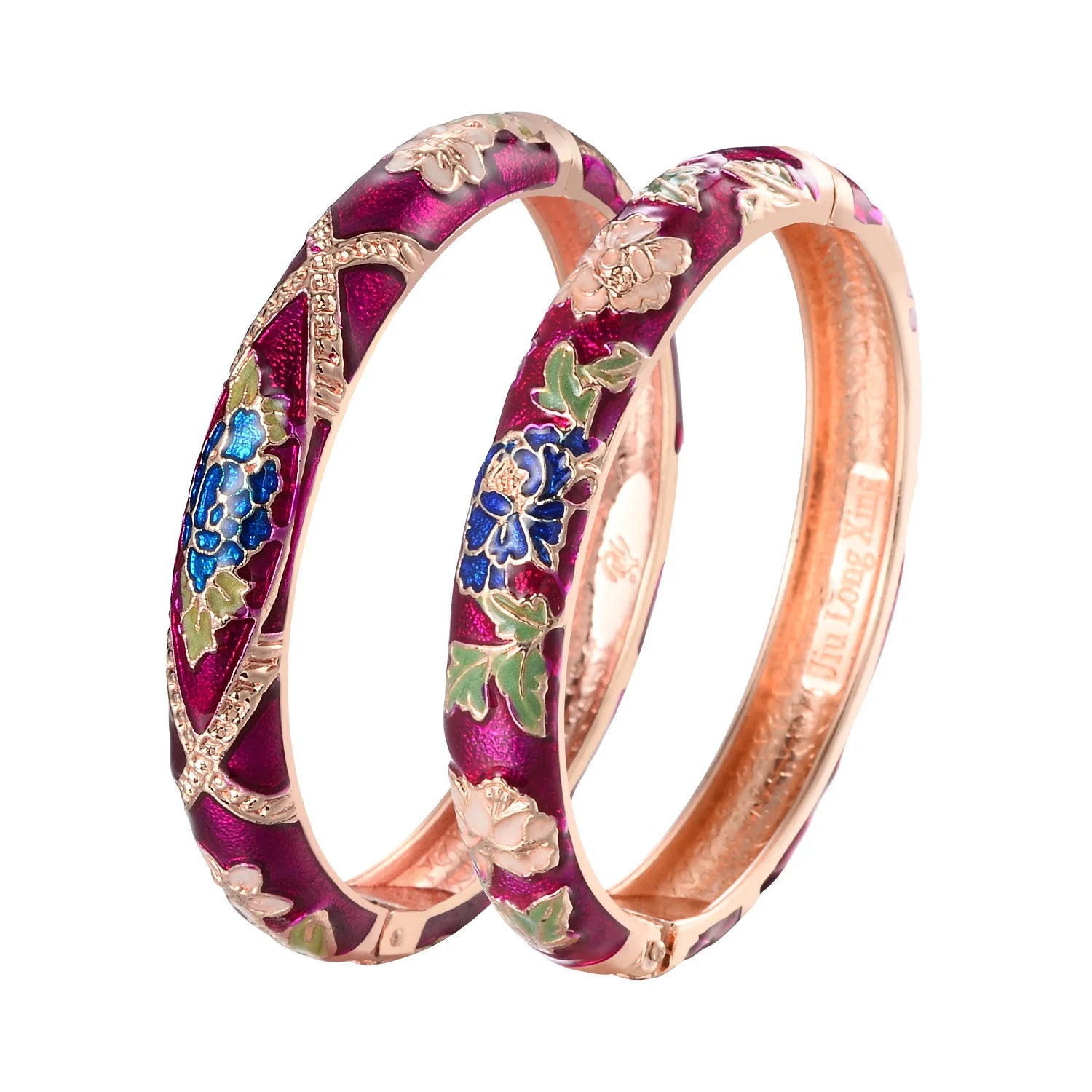 Bracelet Émaillé Fleur – Style Indien & Dubaï – Couleurs Premium