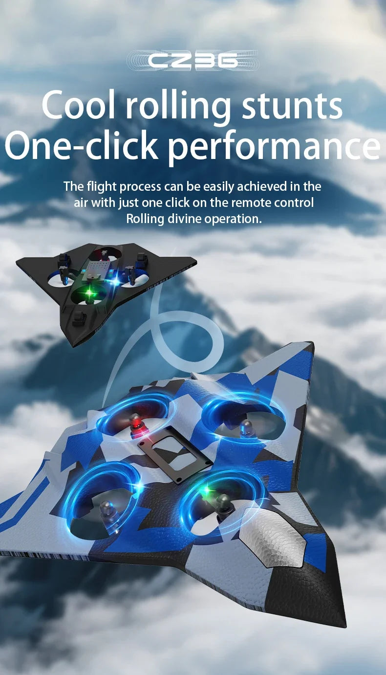 Avion RC en Mousse EPP – Planeur Cascade Électrique, Résistant aux Chocs (CZ01 / CZ36 / K500 Max)