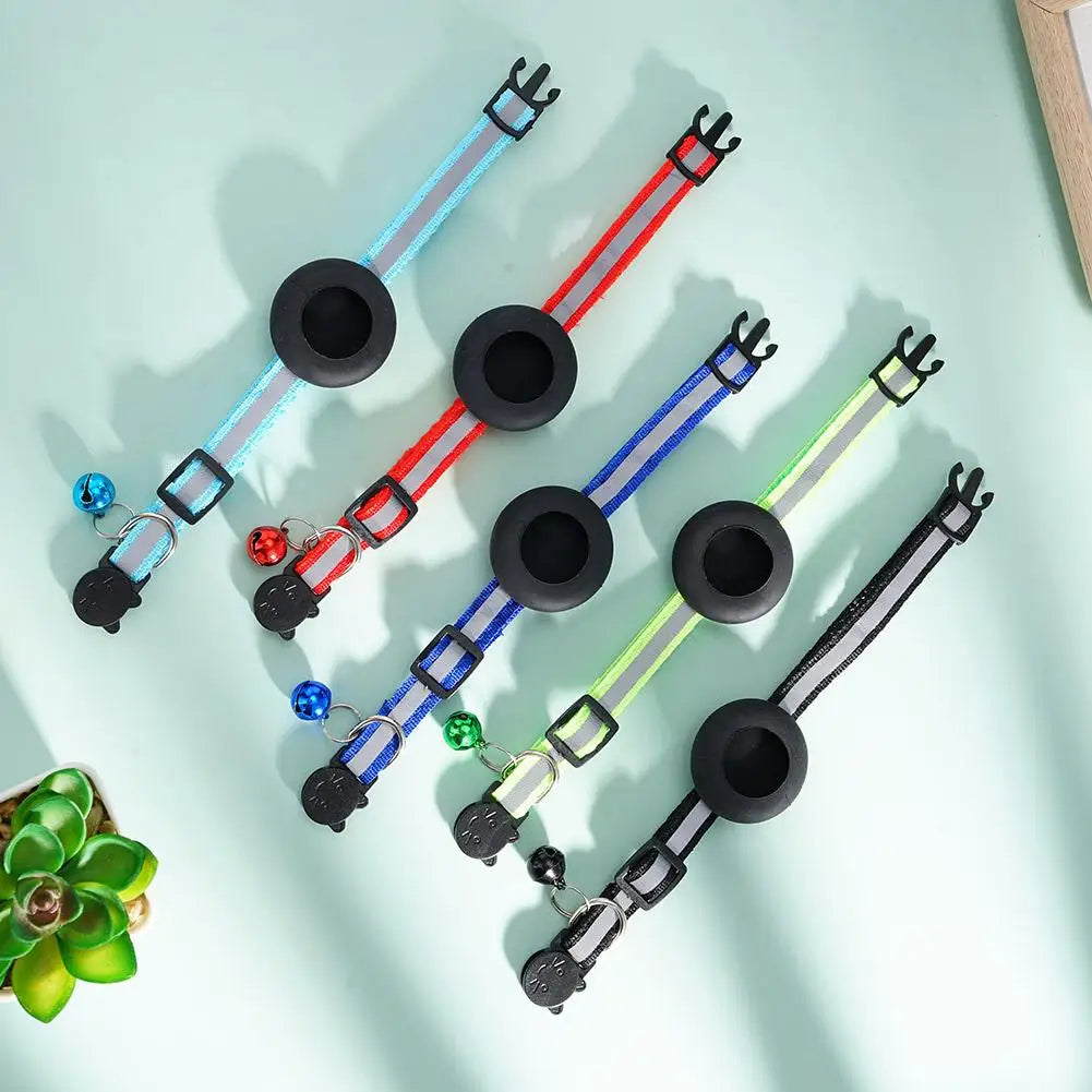 Collier chat pour AirTag avec grelot — réfléchissant et sécurisé